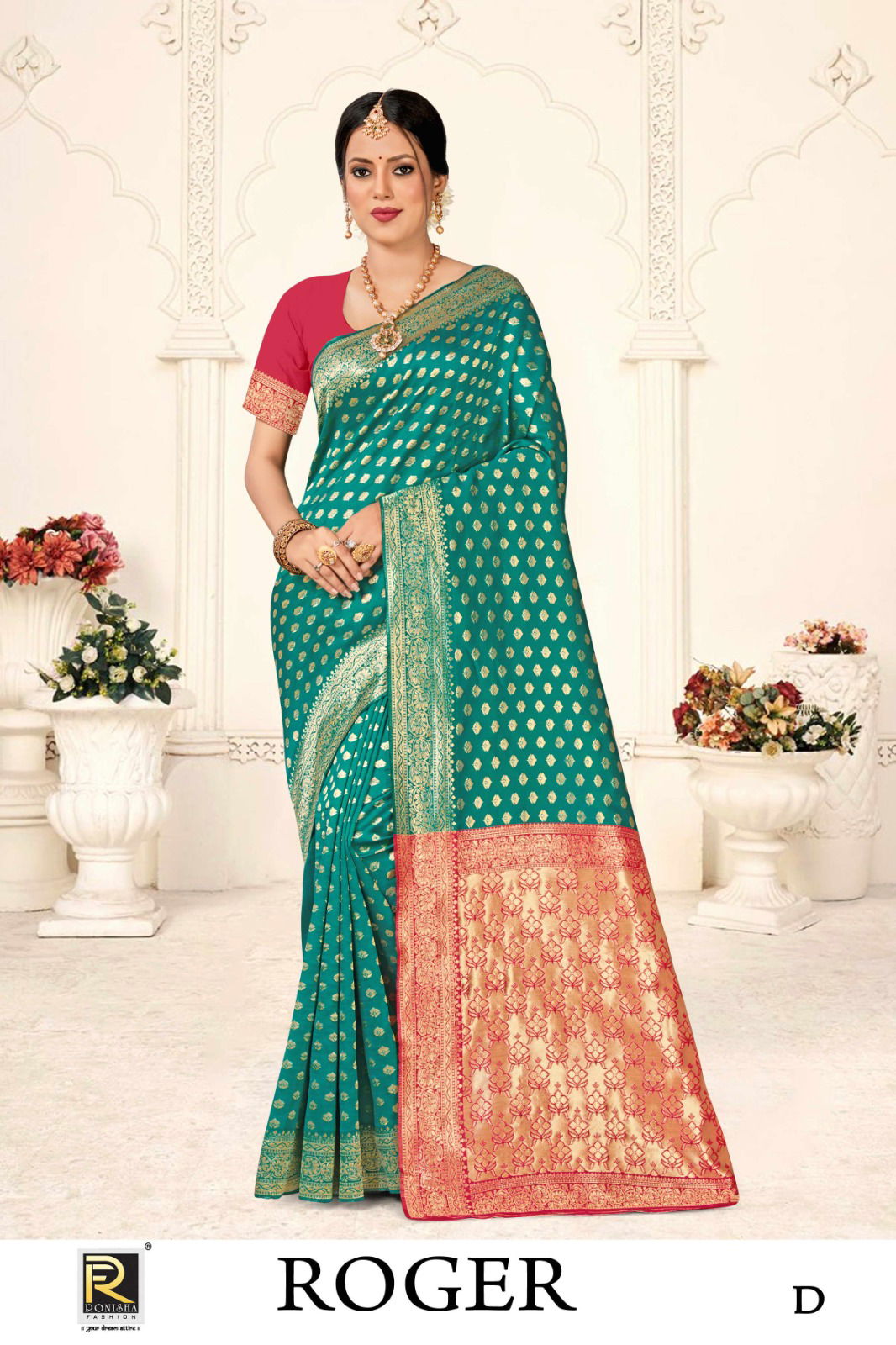 Roger By Ronisha Banarasi Silk Designer Wholesale Saree in India
